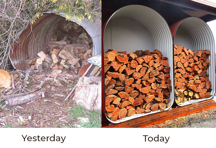 Firewood Stackers - The Veggie Garden