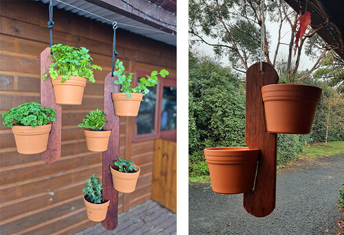 Wood Herb Hangers - The Veggie Garden